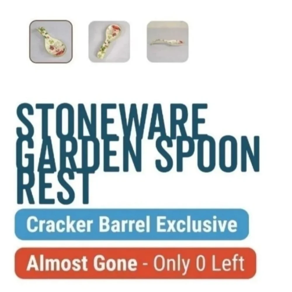 Mushroom Strawberry Stoneware Spoon Rest Cracker Barrel Country BNWT RETIRED!